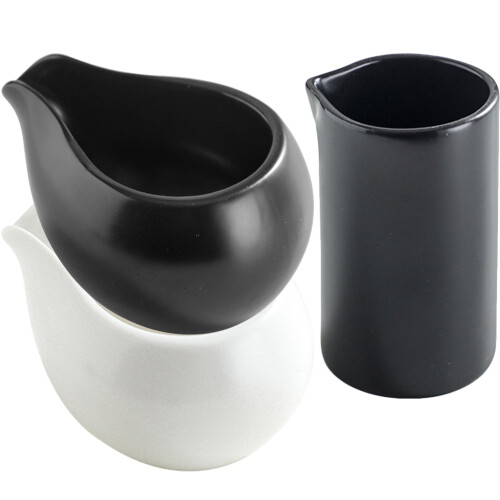 4Sets Ceramic Milk Jug Set Portable Sauce and Syrup Pitchers