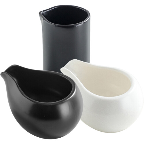 4Sets Ceramic Milk Jug Set Portable Sauce and Syrup Pitchers 1