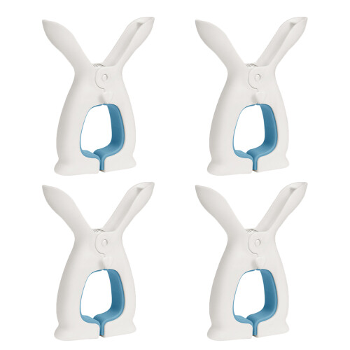 16 Pcs Windproof Clothespin Rabbit Ears Beach Towel Plastic