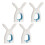 16 Pcs Windproof Clothespin Rabbit Ears Beach Towel Plastic 10