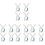 16 Pcs Windproof Clothespin Rabbit Ears Beach Towel Plastic 2