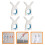 16 Pcs Windproof Clothespin Rabbit Ears Beach Towel Plastic 9