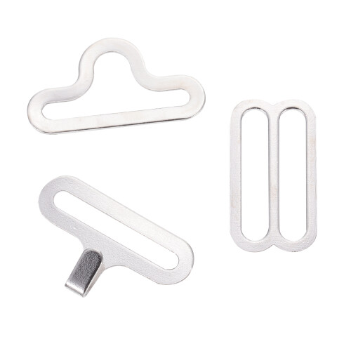 100 Sets Adjustable Bow Tie Clips Metal Snap Buckles