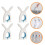 16 Pcs Windproof Clothespin Rabbit Ears Beach Towel Plastic 11