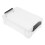 3Pcs Durable Stackable Clear Pencil Cases Black Plastic Storage Boxes 1