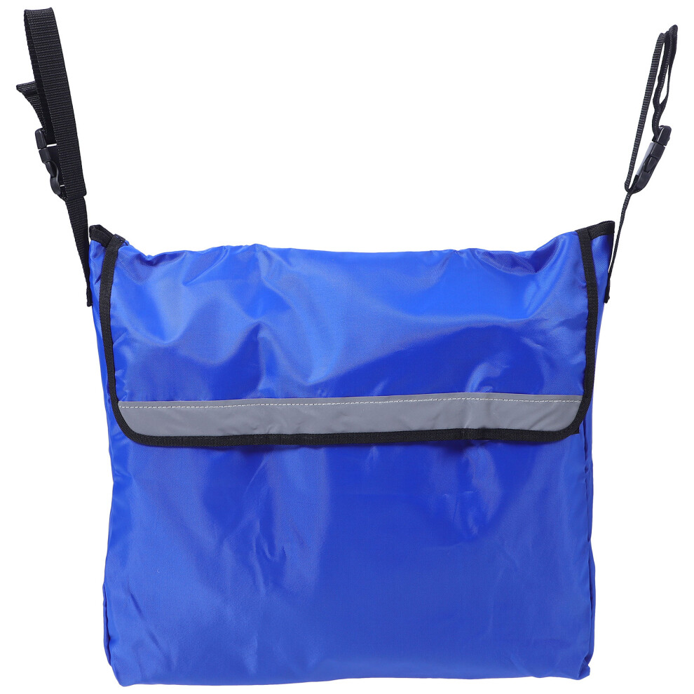 Vaguelly Blue Lightweight Oxford Wheelchair Armrest Hanging Storage Bag