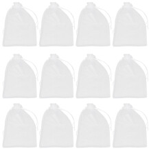 50Pcs White Garden Fruit Netting Bags for Insect and Bird Protection