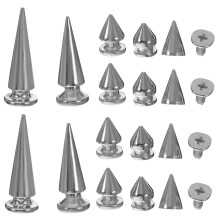3Pcs Sturdy Alloy Cone Spike Screwback Studs For DIY Craft