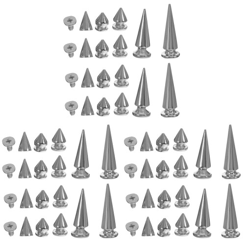 3Pcs Sturdy Alloy Cone Spike Screwback Studs For DIY Craft 2