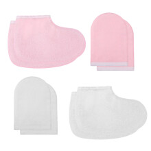 12 Pairs Beauty Gloves And Foot Covers Protective Set For Home Use
