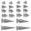 3Pcs Sturdy Alloy Cone Spike Screwback Studs For DIY Craft 2