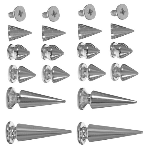 3Pcs Sturdy Alloy Cone Spike Screwback Studs For DIY Craft 1