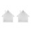 2Pcs Rustic White Wood Floating Shelf House Shaped Wall Storage Box 7