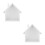 2Pcs Rustic White Wood Floating Shelf House Shaped Wall Storage Box 4