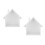 2Pcs Rustic White Wood Floating Shelf House Shaped Wall Storage Box 8