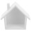 2Pcs Rustic White Wood Floating Shelf House Shaped Wall Storage Box 3