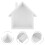 2Pcs Rustic White Wood Floating Shelf House Shaped Wall Storage Box 10