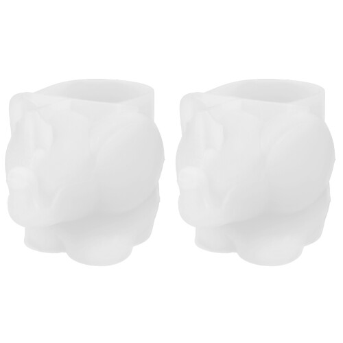 2Pcs Elephant Silicone Mold for DIY Crafts White Flexible Epoxy Mold 1