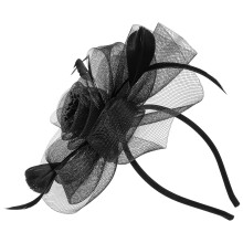 5Pcs Women Fascinator Headband Black Durable Wedding Bridal Headpiece