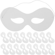 80 Pcs Blank Masks: Diy Paintable White Paper Masks For Kids Half Face