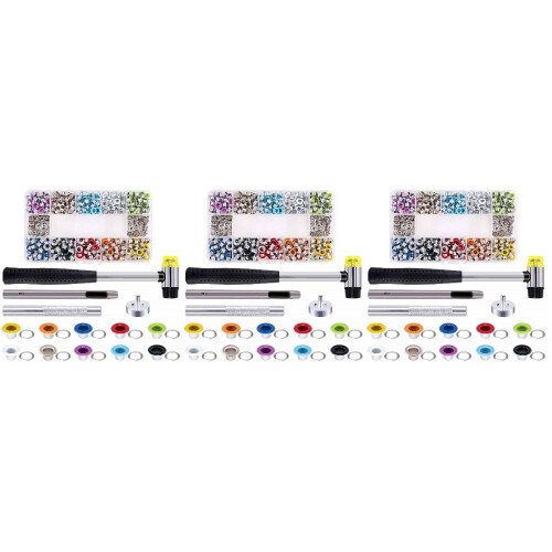 Assorted Color Grommets Kit with Punching Tools for DIY Craft 2