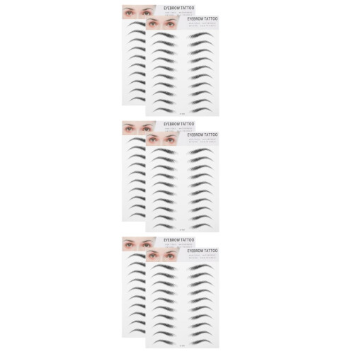 3 Pieces Eyebrow Stickers Women'S Makeup Tool Artificial Eyebrows 1