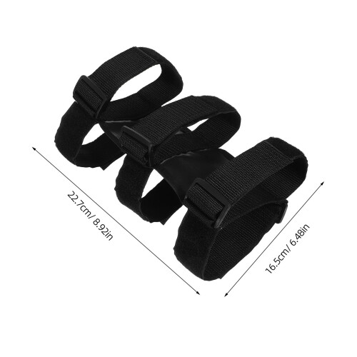 3Pcs Universal Adjustable Fire Extinguisher Strap Bracket Black 2