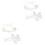 4Pièces Accessoires Bébé Blancs Fleurs Raffinée 3