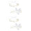 4Pièces Accessoires Bébé Blancs Fleurs Raffinée 5