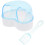 2Sets Sky-Blue Hamster Bath Basin Deepen Sand Box for Small Pets 3
