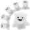 60Pcs White Animal Rubber Erasers Polar Bear Design for Student Use 5