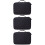 3Pcs Data Cables Storage Pouch Black Portable Electronic Travel Case 8