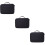3Pcs Data Cables Storage Pouch Black Portable Electronic Travel Case 9