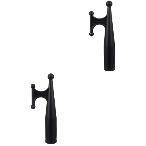 2Pcs Black Floating Nylon Boat Hook Attachment for Extension Pole Use 2