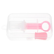 2Sets Press-Type Pet Medicine Feeder Pink ABS Convenient Safe for Pets