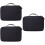 3Pcs Data Cables Storage Pouch Black Portable Electronic Travel Case 7