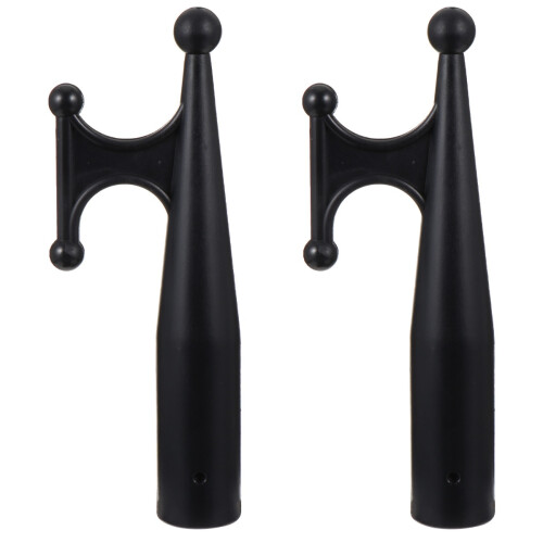 2Pcs Black Floating Nylon Boat Hook Attachment for Extension Pole Use 1