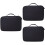 3Pcs Data Cables Storage Pouch Black Portable Electronic Travel Case 6