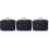 3Pcs Data Cables Storage Pouch Black Portable Electronic Travel Case 4