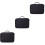 3Pcs Data Cables Storage Pouch Black Portable Electronic Travel Case 5
