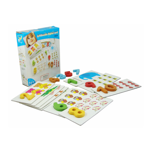 3Pcs Number Puzzles With Animals Matching Memory Self Correcting Cards