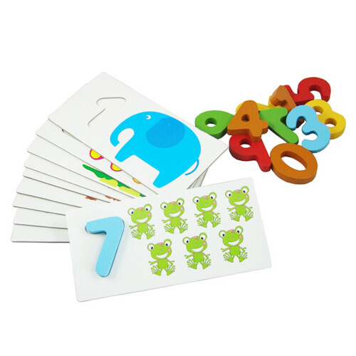 3Pcs Number Puzzles With Animals Matching Memory Self Correcting Cards 1