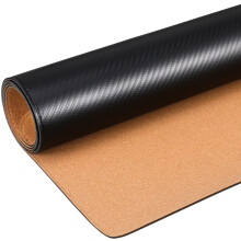 3Pcs Black PU Cork Desk Mat Large Mouse Pad Keyboard Office Desk Cover