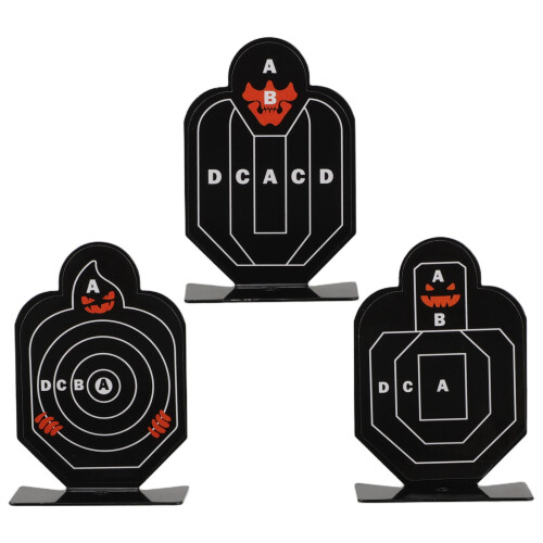 9Pcs Compact Black Metal Targets Tinplate Rotating Training Accessory 1