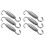 6Pcs Motorcycle Pipe Spring Hook Stainless Steel Silver Universal Use 4