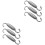 6Pcs Motorcycle Pipe Spring Hook Stainless Steel Silver Universal Use 5