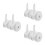 6Pcs Smooth White Plastic Rubber Walker Replacement Wheels for Seniors 4
