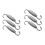 6Pcs Motorcycle Pipe Spring Hook Stainless Steel Silver Universal Use 6