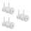 6Pcs Smooth White Plastic Rubber Walker Replacement Wheels for Seniors 5