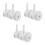 6Pcs Smooth White Plastic Rubber Walker Replacement Wheels for Seniors 9